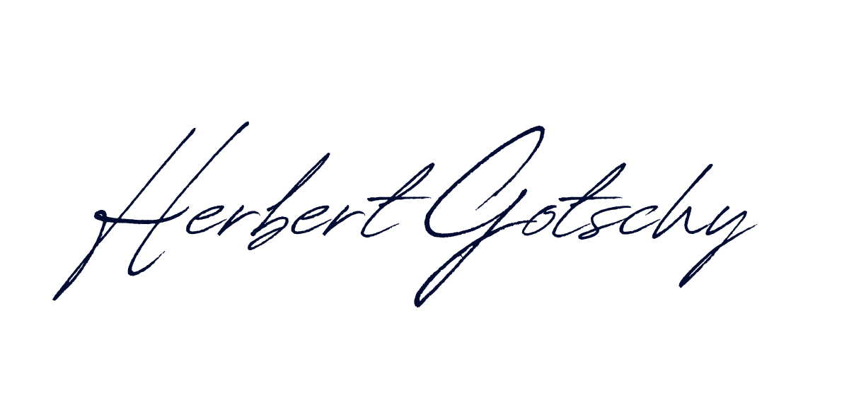 Persönliche Signatur von Herbert Gotschy