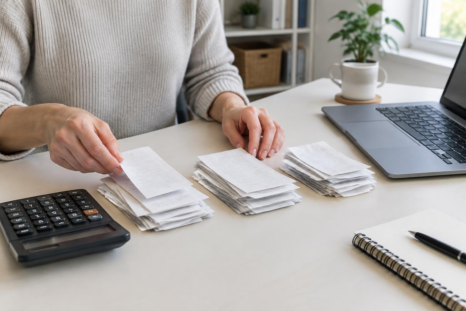 Sortierung von Belegen für die Abrechnung einer vermieteten Wohnung