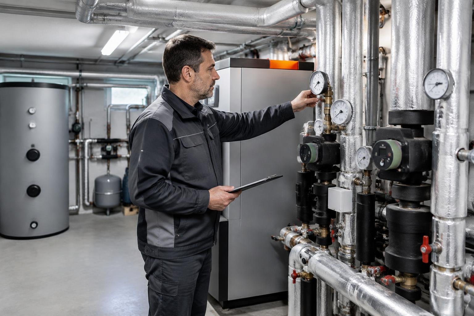 Prüfung der gemeinschaftlichen Heizungsanlage eines Wohngebäudes