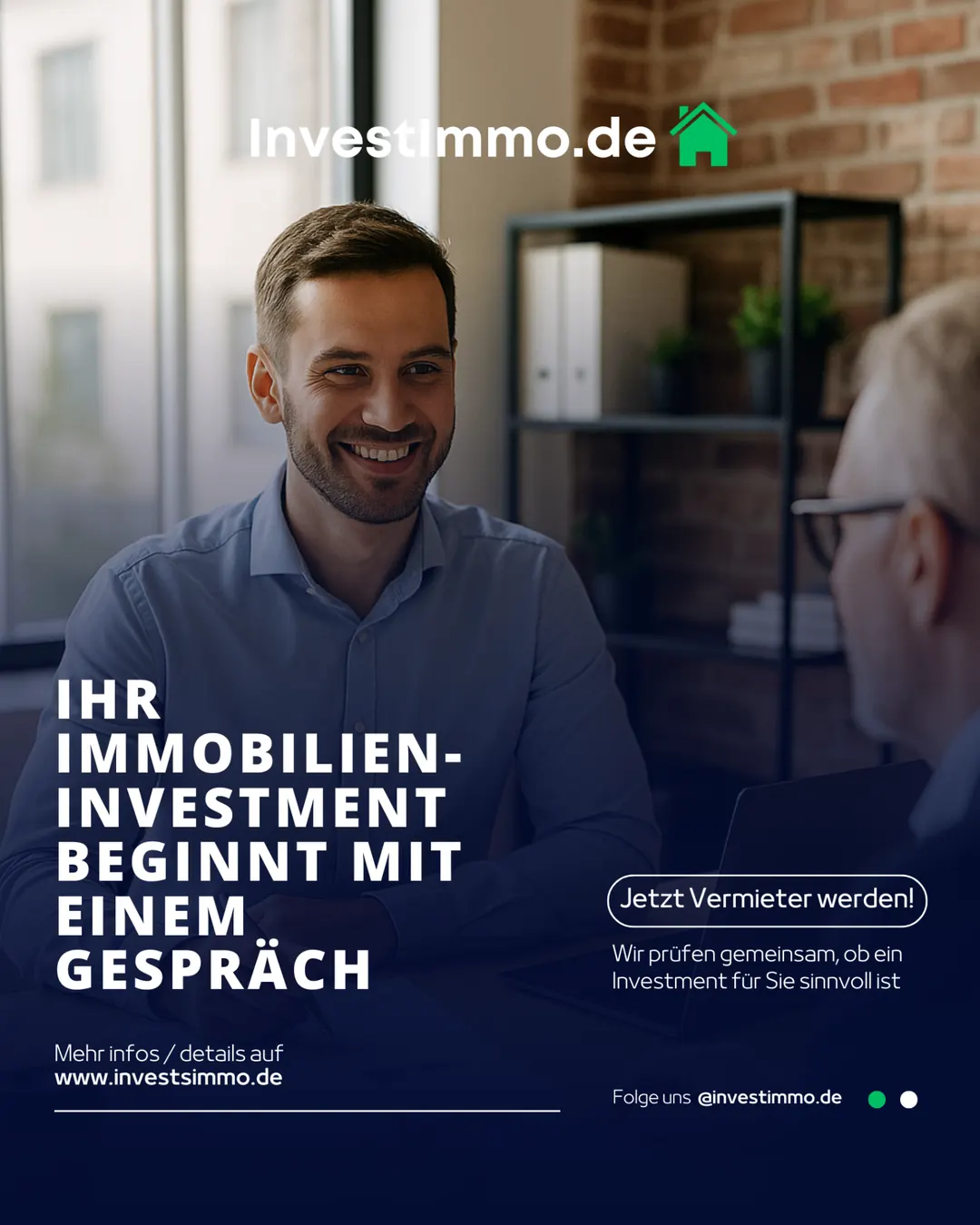 Immobilien Investment beginnt mit einem Gespräch – kostenlose Beratung – InvestImmo.de