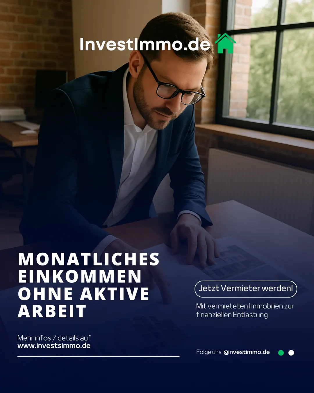 Monatliches passives Einkommen ohne aktive Arbeit durch Immobilien – InvestImmo.de